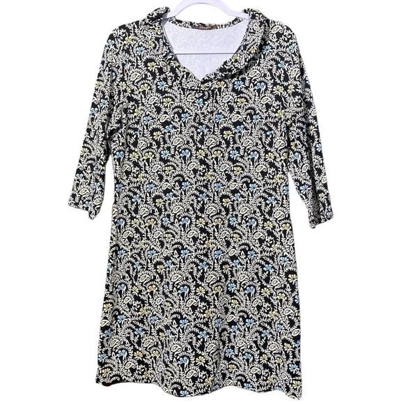 J.McLaughlin Floral Paisley Long Mini Shift Dress Women's Size Large - Picture 1 of 13